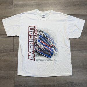 American Racing Bristol TN T-shirt Men's Size XL White Graphic Tee
